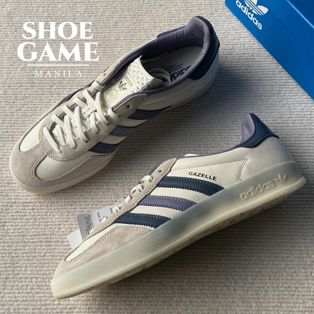 shoegamemanila▸Adidas originals Gazelle Indoor 白籃 德訓鞋 IG1643