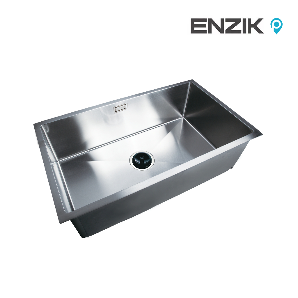 【Sharppin碩品】ENZIK 韓國水槽 寬 77/65cm 不鏽鋼水槽 手工單槽 經典款 贈 不鏽鋼滴水籃