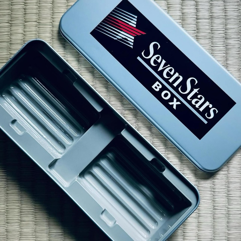 セブンスター｜𝗦𝗲𝘃𝗲𝗻 𝗦𝘁𝗮𝗿𝘀 七星 金屬製香菸盒 鐵盒 企業物 企業雜貨 企業景品 非賣品 日本