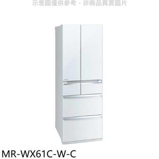 MR-WX61C-W-C【MITSUBISHI 三菱】 6門605公升冰箱/水晶白