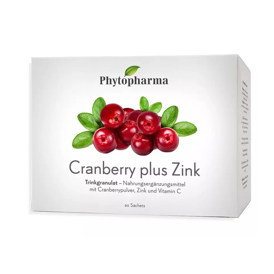 (預購) 瑞士代購  Phytopharma 蔓越莓加鋅沖泡即飲粉 20包
