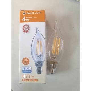 舞光 4W E14 LED蠟燭 拉尾 黃光/ 蠟燭燈 燈絲燈 尖清燈 拉尾燈 /水晶燈 氣氛燈 大廳 客廳燈 /