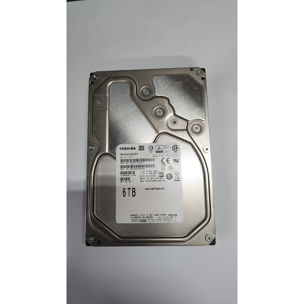 東芝  故障品 6TB 6T 6000GB MD06ACA600V 04H506