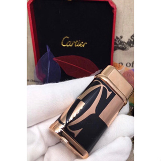 Cartier打火機卡地亞打火機翻轉玫瑰金色！非常特別的款！附原裝盒說明書！非Zippo、Dunhill、Dupont