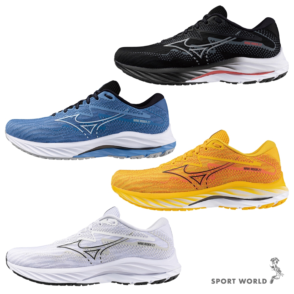 Mizuno 男鞋 慢跑鞋 WAVE RIDER 27 4E 超寬楦【運動世界】J1GC230452/54/56/58