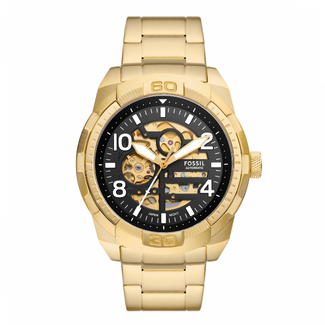 【FOSSIL】 Bronson系列金色鏤空機械錶(ME3257)實體店面出貨
