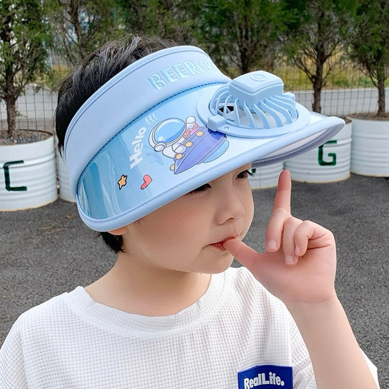 全新現貨/兒童帽子 小孩帽子 兒童風扇帽子 幼兒帽子 兒童防曬帽夏季帶風扇帽