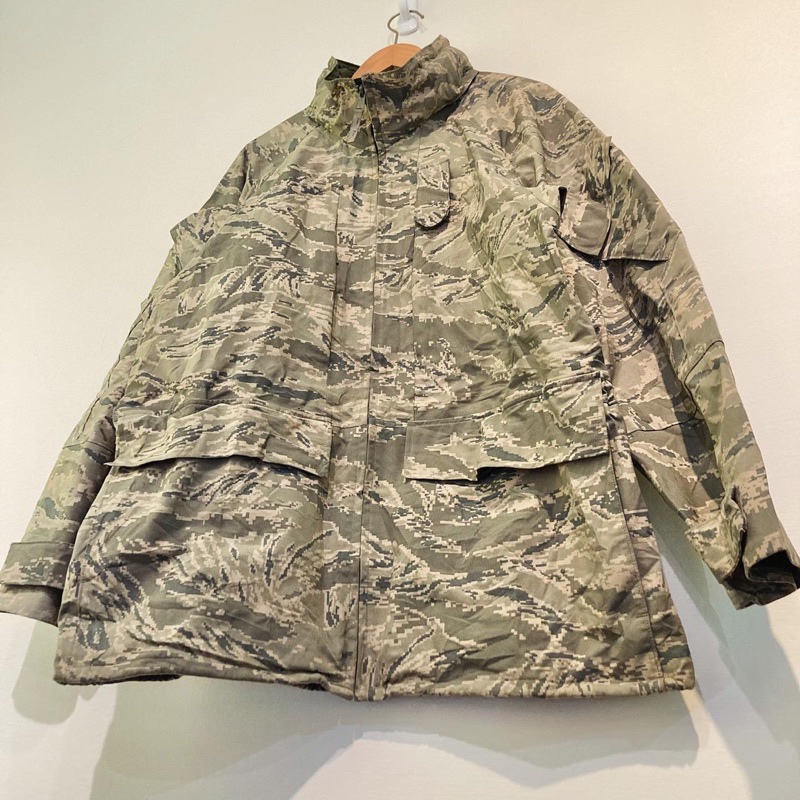 【 二手 】美國空軍公發數位虎斑迷彩 Gore-Tex 防水尼龍外套 USAF Digital Tiger Camo