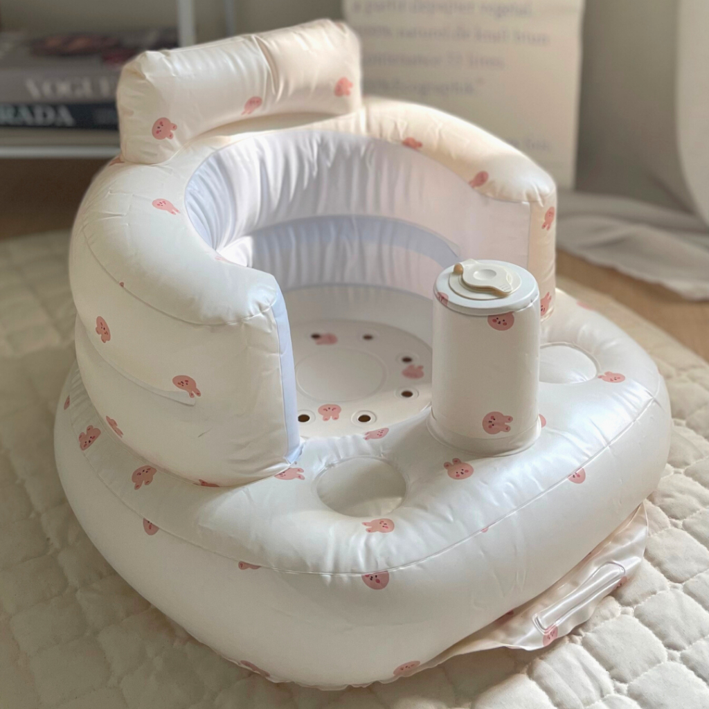 寶寶充氣沙發 兔年限定款(三層加厚加大款) 兒童充氣椅 寶寶學坐椅 洗澡坐椅 嬰兒充氣沙發 幫寶椅