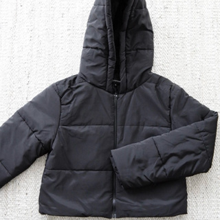 (USED) 短板羽絨黑外套/ Black cropped puffer jacket