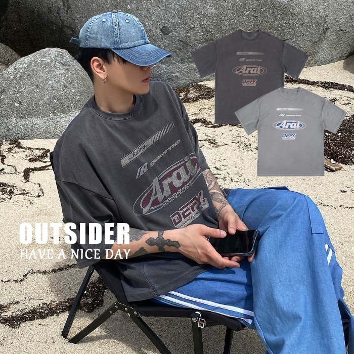 【Outsider】Arai 印花 水洗T 短袖T恤 男 女