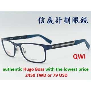 信義計劃 眼鏡 Hugo Boss 0246 orange 金屬框 方框 可配 抗藍光 變色鏡片 eyeglasses