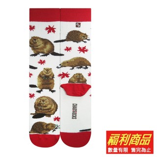 【SS】NG品 海狸 加拿大國獸 自然界建築師 Beaver 襪 襪子 女襪 男襪 長襪 小腿襪 中筒襪 藝術襪 針織襪