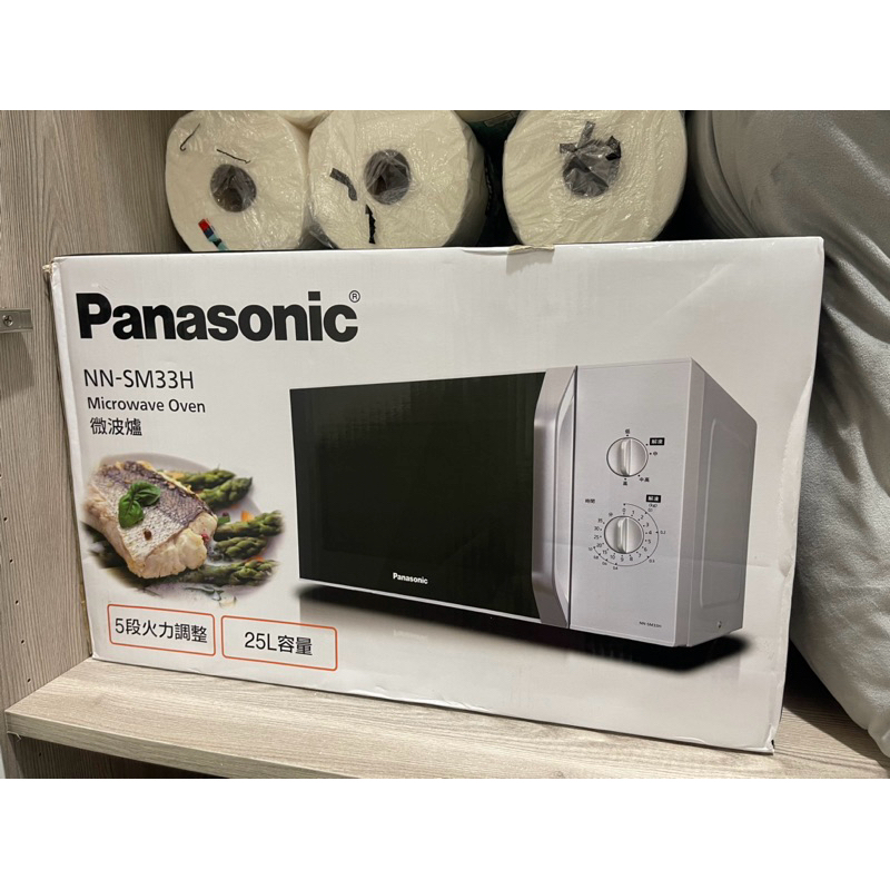 【Deer】全新 入厝禮用不到 便宜賣 Panasonic 國際牌 25公升 機械式微波爐 NN-SM33H 家電