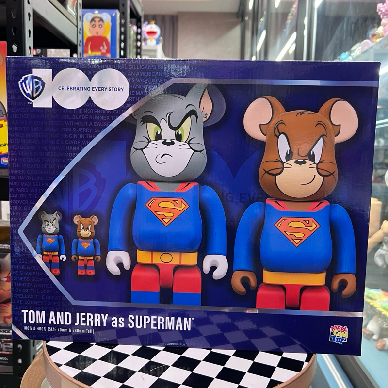 庫柏力克熊 潮玩  BE@RBRICK 超人湯姆貓與傑利鼠400%