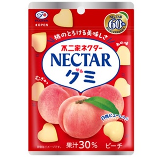 +爆買日本+ FUJIYA 不二家 NECTAR 白桃水蜜桃風味 心型果汁軟糖 QQ糖 造型軟糖 60週年限定 日本進口