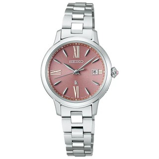 【SEIKO】LUKIA SSVW219J 羅馬字 藍寶石鏡面 太陽能 電波萬年曆 鋼錶帶女錶 1B32-0AY0P 銀