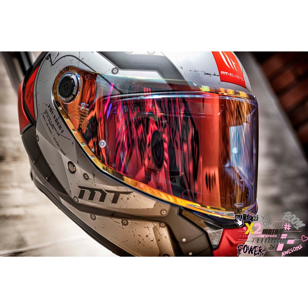 💟X2 Moto💟 MT Helmets® Thunder 4 SV 鏡片 電鍍片 電鍍粉