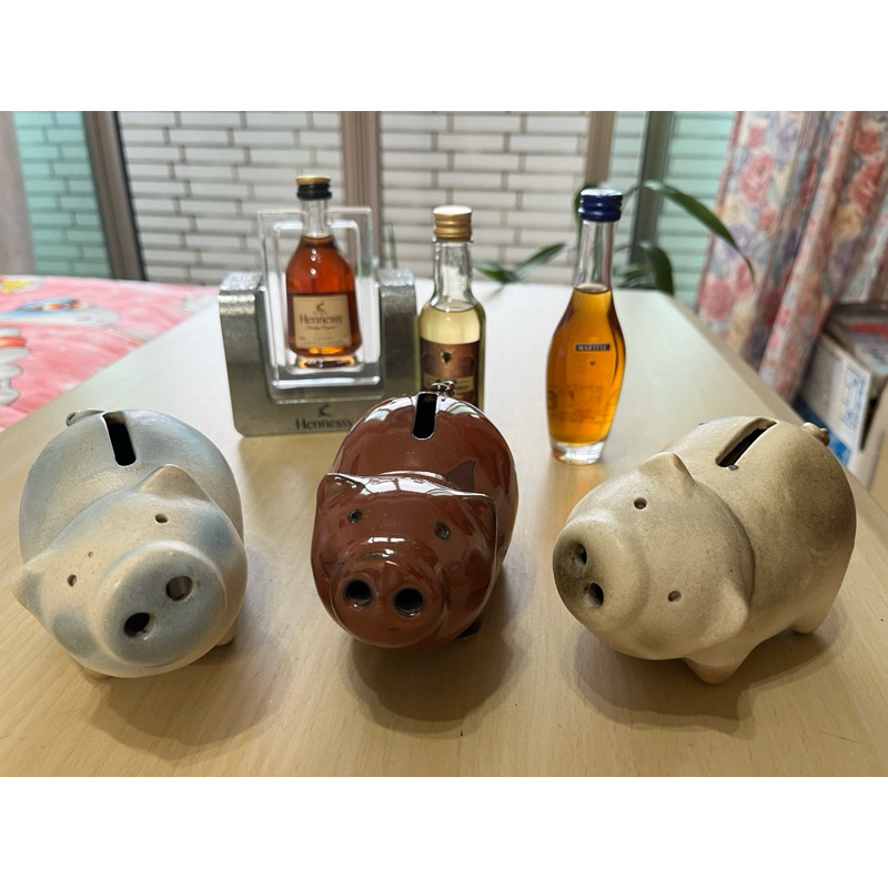 小豬撲滿 存錢 3隻小豬 陶瓷 擺件 手工陶瓷擺飾