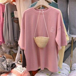 ZUCAS~女裝 短袖 上衣 T恤 衣服 女生衣服 夏天衣服 多巴胺穿搭 寬鬆上衣 - DE-1126