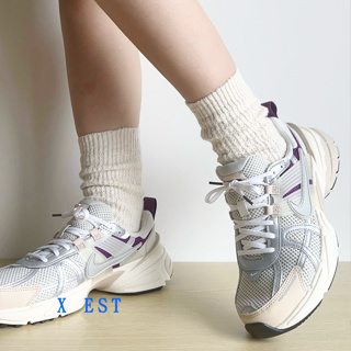 【X Est】ΝΙΚΕ V2K Run Premium Light Bone 慢跑鞋 紫白 HF4305-072