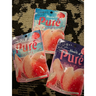日本 Kanro Pure 水蜜桃蘇打軟糖 心型軟糖 Premium 最新口味 新品 水蜜桃🍑52g 葡萄 水蜜桃