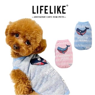 【你和我的狗】 日本LIFELIKE 鯨魚背心 【現貨】 寵物衣服 小狗衣服 貓咪衣服 臘腸狗衣服 狗狗衣服