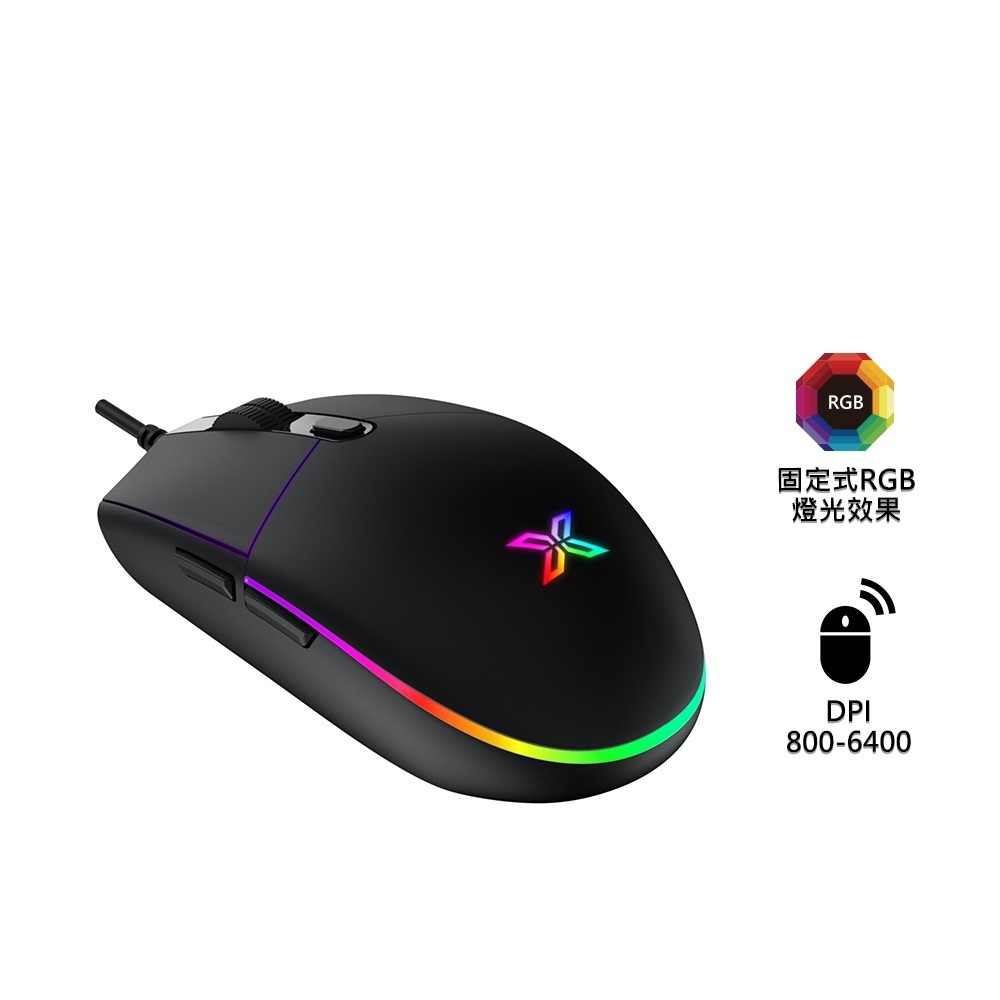 Xigmatek 富鈞 G1 RGB Gaming Mouse (有線電競滑鼠/六鍵/6400DPI)