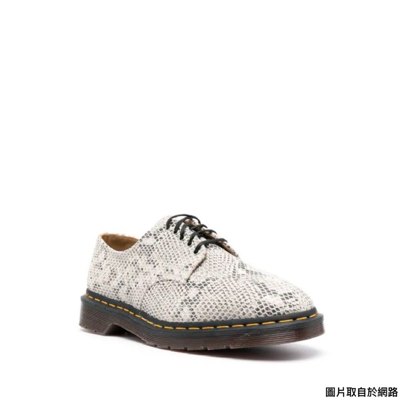 Dr. Martens 2046 馬丁 馬汀 白色 米色 絕版 蛇紋 滿版 印花 樂福鞋 牛津鞋 皮鞋 麂皮 真品 正品