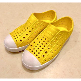 二手 Native Shoes 小童鞋 JEFFERSON KIDS-蠟筆黃x貝殼白