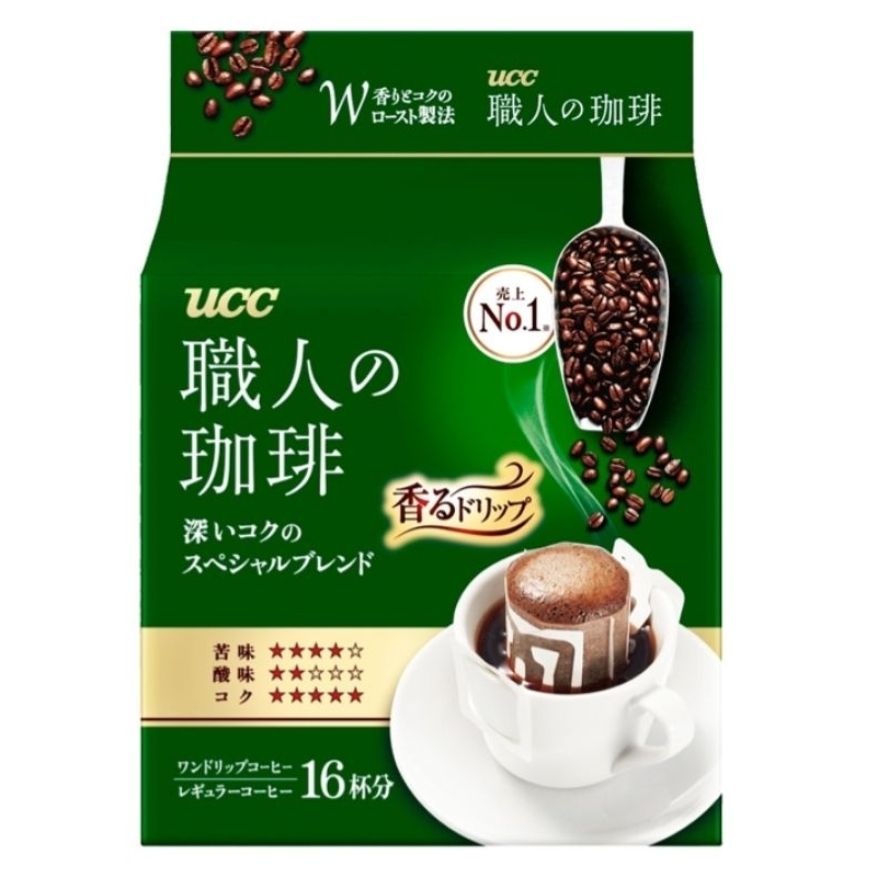 UCC 職人咖啡 職人精選濾掛式咖啡 職人の珈琲濾掛咖啡包 特選濃郁 單包裝 (7g)