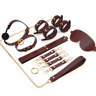 真皮SM套組9件組 ｜高質感真皮 SM攜帶組 SM綑綁道具 SM情趣 情趣用品 BDSM