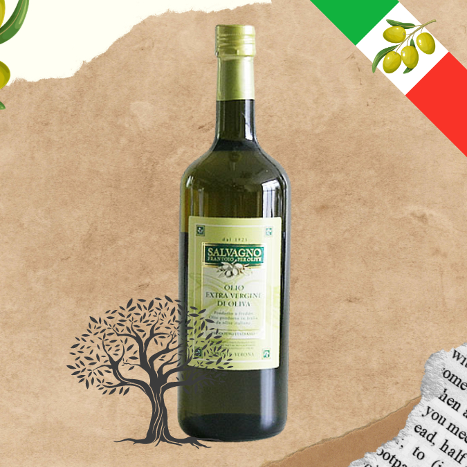 義大利Salvagno 薩爾瓦諾EVOO特級初榨橄欖油 1L, 四種橄欖黃金比例製成,日本主廚最愛橄欖油品牌