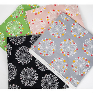 日本製蒲公英花朵牛津厚棉布【適用於裝飾、手作、抱枕、服裝、包袋等用途】