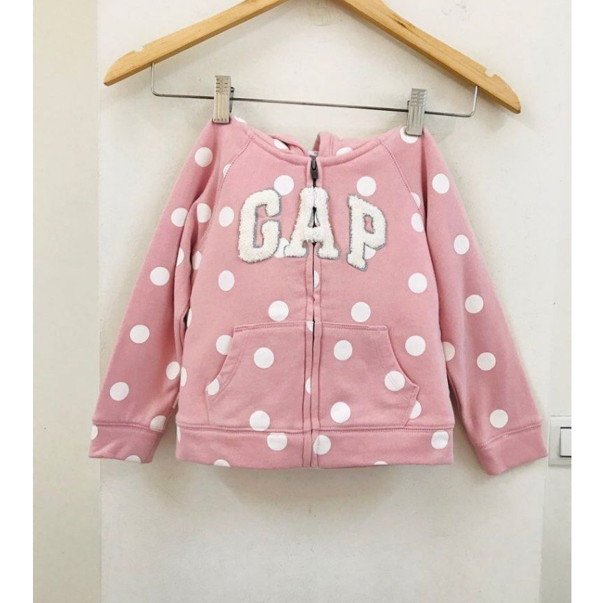 正品GAP 厚鋪毛點點LOGO連帽外套