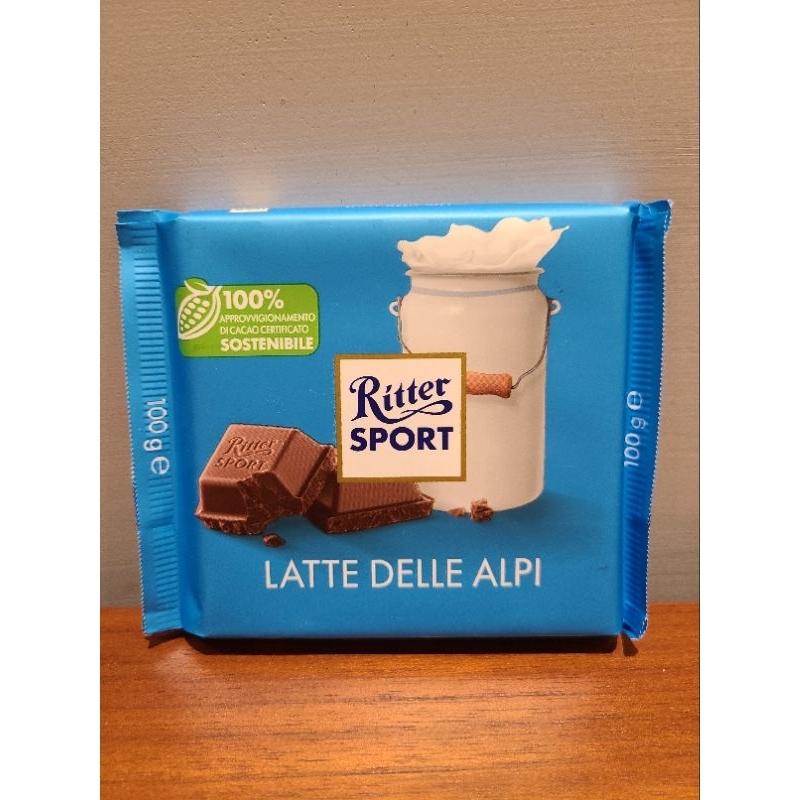 現貨 德國 Ritter Sports 力特律動 濃郁牛奶 巧克力 可可製品