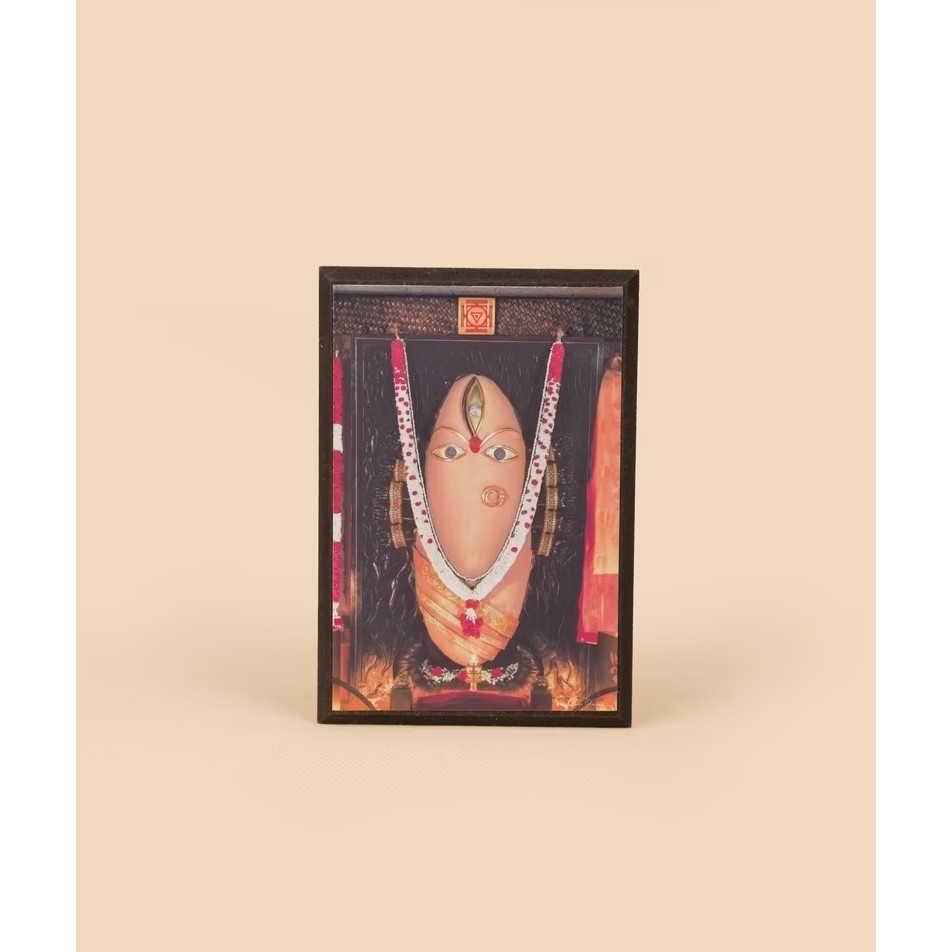 💛【Isha Life】Linga Bhairavi Devi 照片 檀香 含木框/腳架 6x4 inches 印度原裝