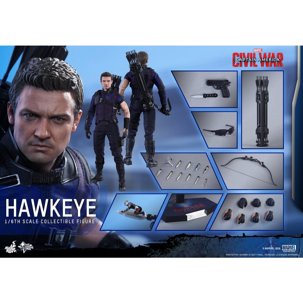 全新 Hot Toys HT MMS358 – 美國隊長3：英雄內戰【鷹眼】Hawkeye