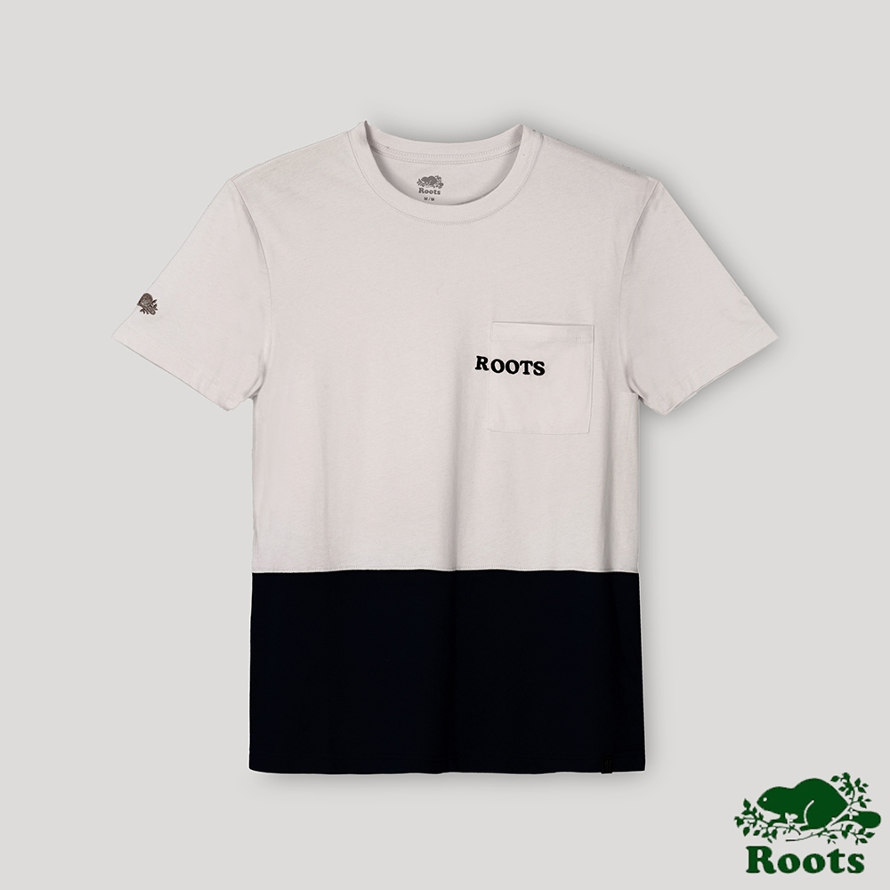 【Roots】男裝- 摩登週間系列  色塊口袋短袖T恤