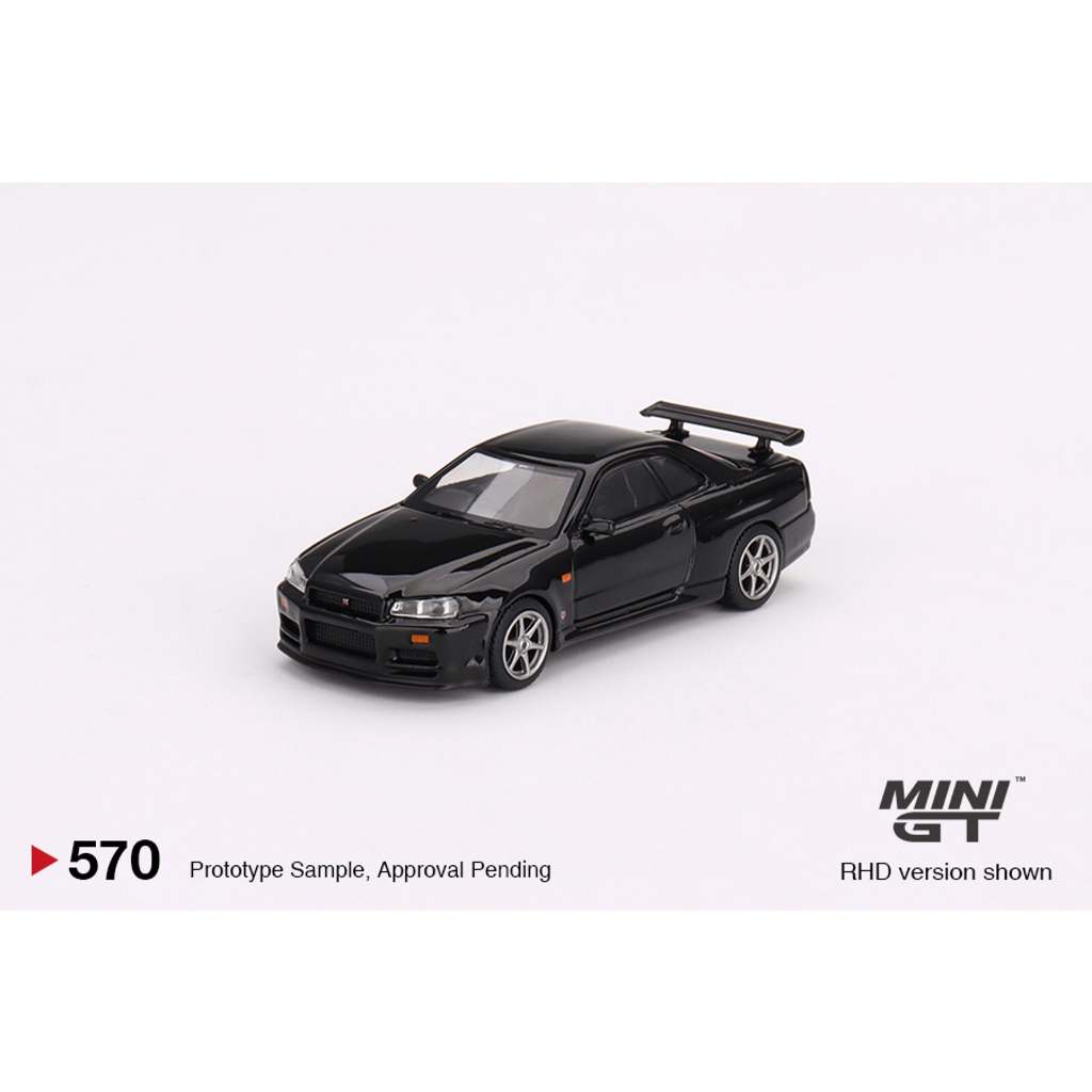 MINI GT #570 Nissan Skyline GT-R (R34) V-Spec Black Pearl 右駕