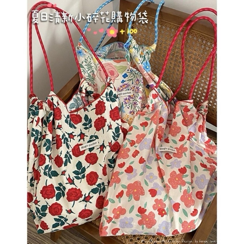 限量✿日本Sozakka夏日清新碎花購物袋✿