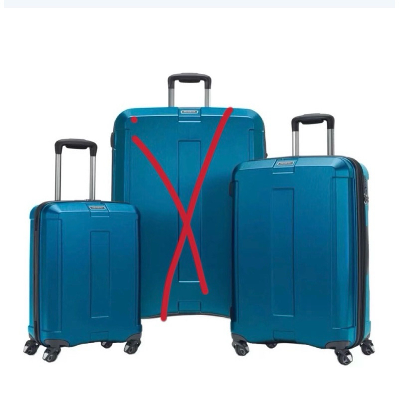 全新Samsonite 22吋小款藍色款行李箱
