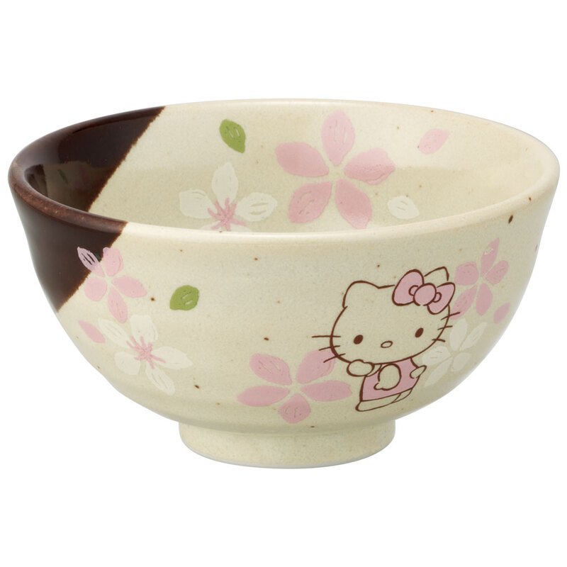 【震撼精品百貨】凱蒂貓_Hello Kitty~日本SANRIO三麗鷗 KITTY陶瓷美濃燒陶瓷湯碗 茶碗-棕櫻花款