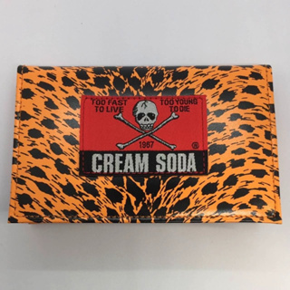 日本 PINK DRAGON - CREAM SODA 皮革 名片夾 卡夾 - ORANGE 橘豹紋
