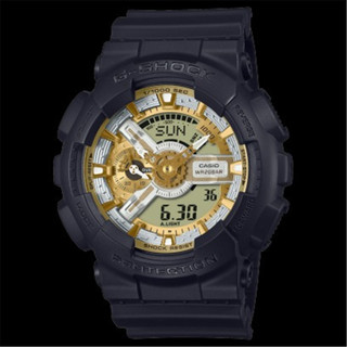 CASIO 卡西歐 G-SHOCK 街頭時尚 大膽風格 雙顯腕錶 - 黑X金( GA-110CD-1A9)[秀時堂]