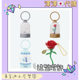 現貨 🈶刷卡分期 東京迪士尼樂園 美女與野獸 玫瑰花 玫瑰花提燈 灰姑娘 玻璃鞋提燈 冰雪奇緣 發光燈 小夜燈 裝飾燈