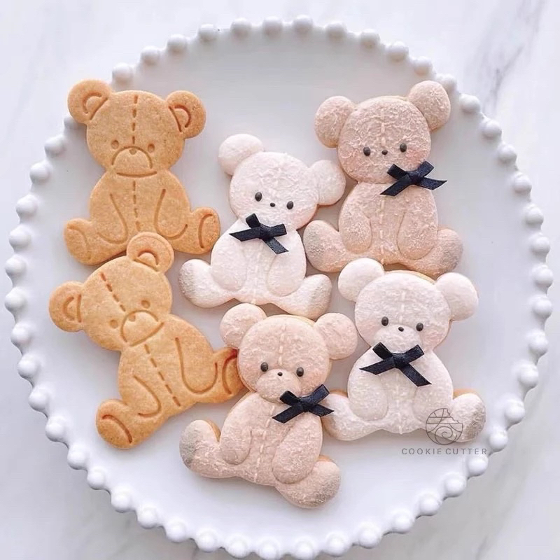🌷現貨🌷 3件組 布偶小熊造型餅乾模 烘焙壓模 卡通模具 手工餅乾模 泰迪熊餅乾模 3D餅乾模