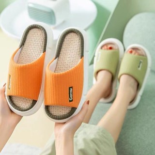 【限時免運】流氓兔亞麻拖鞋男女夏情侶室內居家用防滑厚底春秋四季踩屎感拖鞋 拖鞋 女生拖鞋 居家拖鞋 可愛拖鞋