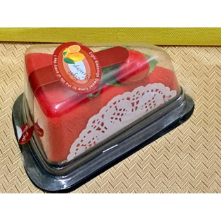 全新久放造型毛巾▲三角蛋糕毛巾(盒裝) 【台灣興隆毛巾製】小紅莓蛋糕造型