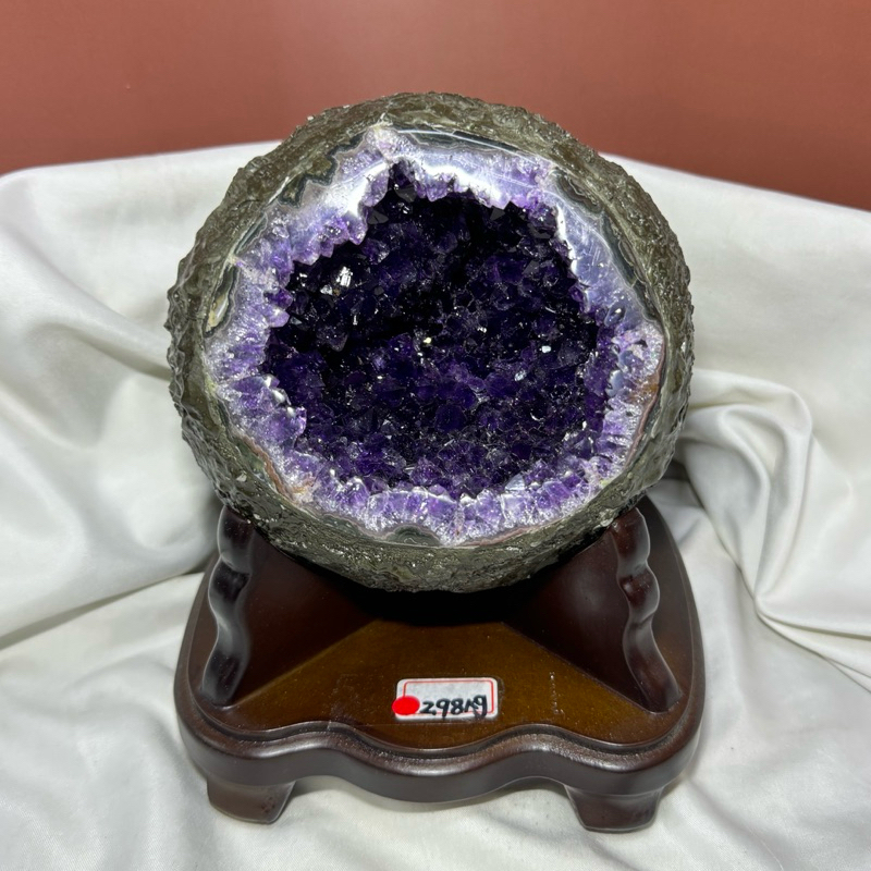 新鮮貨🔥這顆優👍🏻頂級帝王紫晶洞 紫晶洞 龍華富貴錢攏來 2.98kg 招財淨化磁場 晶洞 紫水晶 烏拉圭晶洞 紫水晶洞